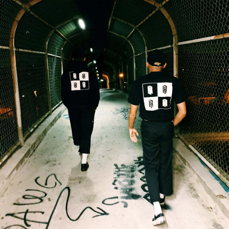 Two Southern California Weed Delivery Drivers Walking Through an Overpass at Night